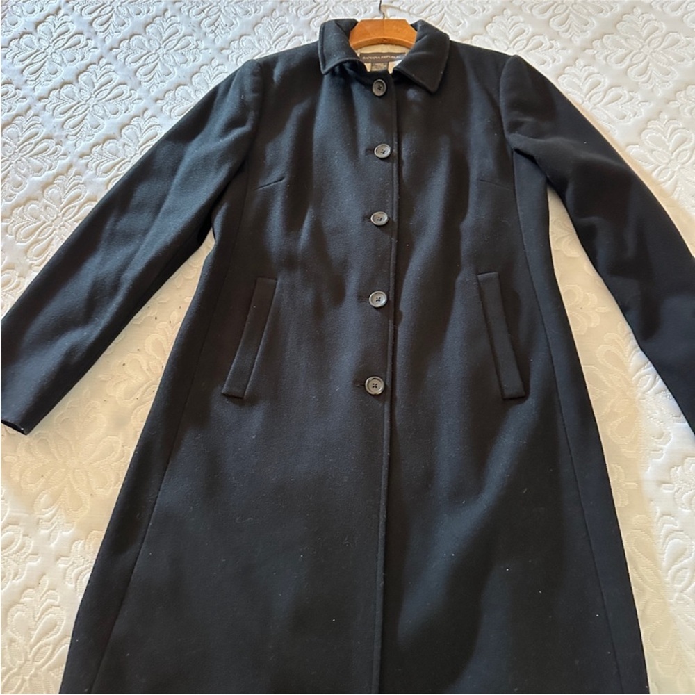 Banana Republic Elegant Black Long Pea Coat